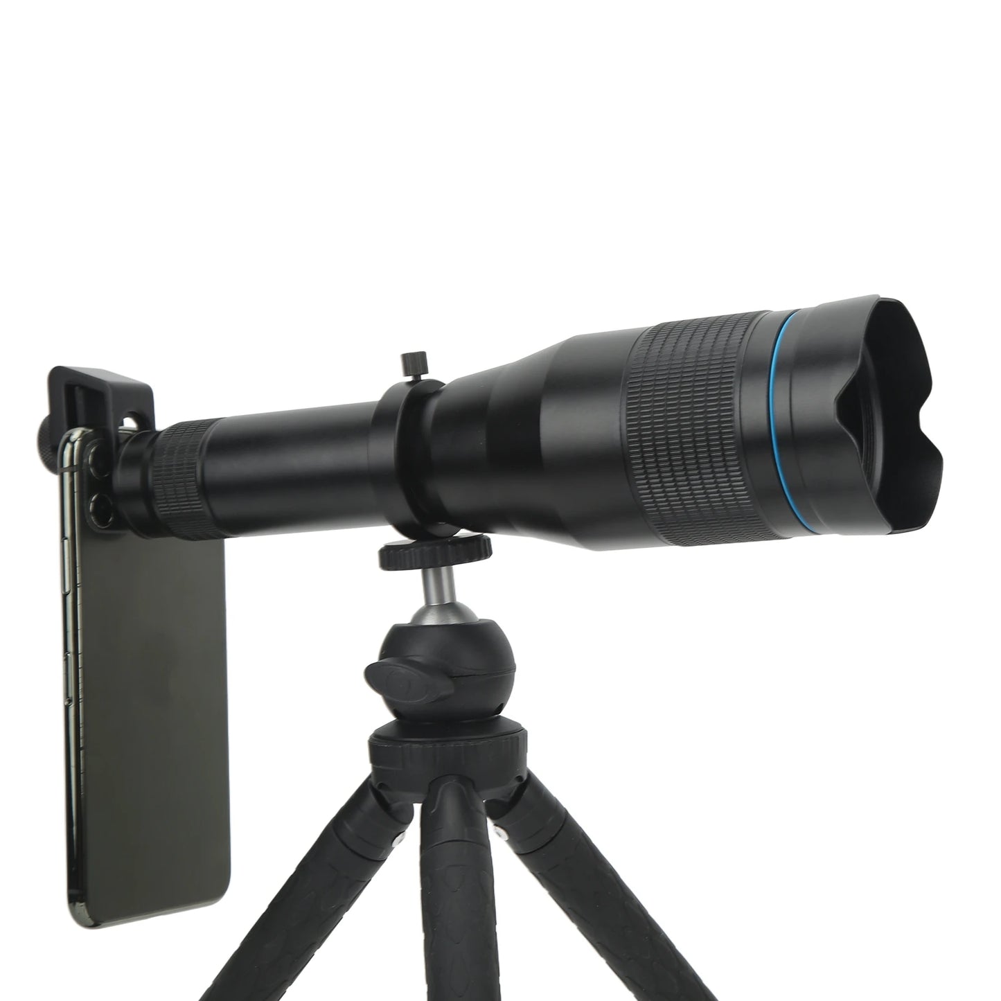 60x Telephoto Lens High Definition Large Aperture Objective Lens Mobile Phone Telephoto Lens with Tripod Phone Camera Lens