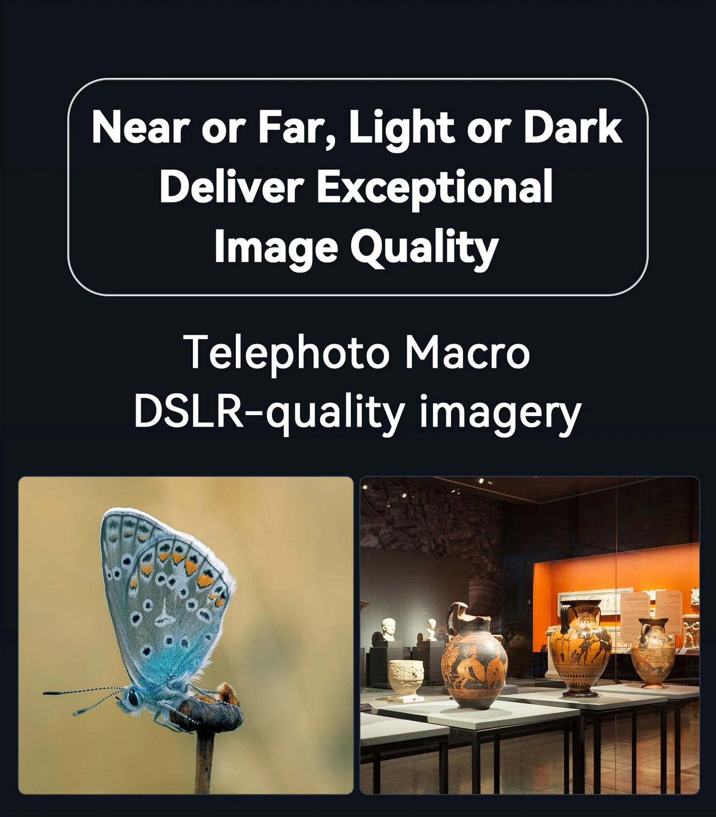 APEXEL Telephoto Macro lens 2-in-1 Observation and Shooting for Mobile Phone Lens Accessory, 6X Telescope Lens for Smartphones