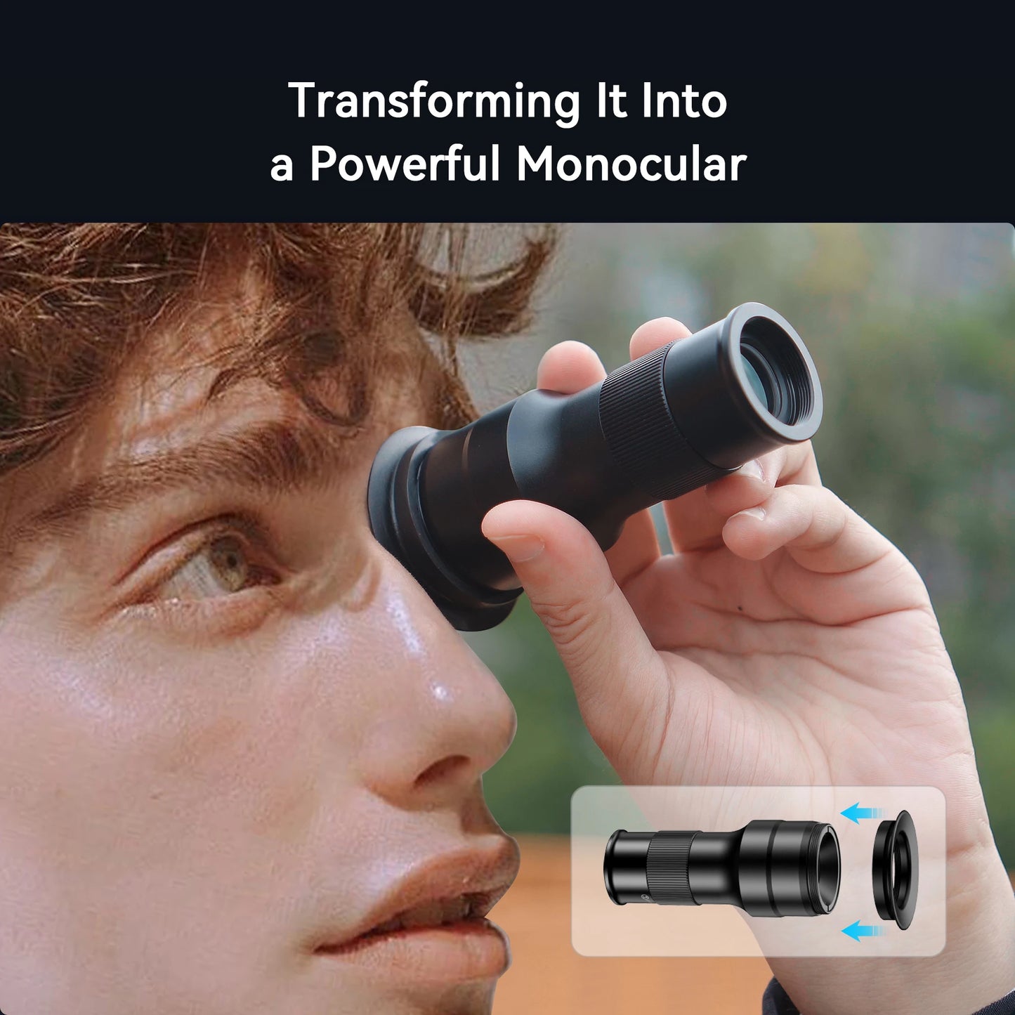 APEXEL Telephoto Macro lens 2-in-1 Observation and Shooting for Mobile Phone Lens Accessory, 6X Telescope Lens for Smartphones