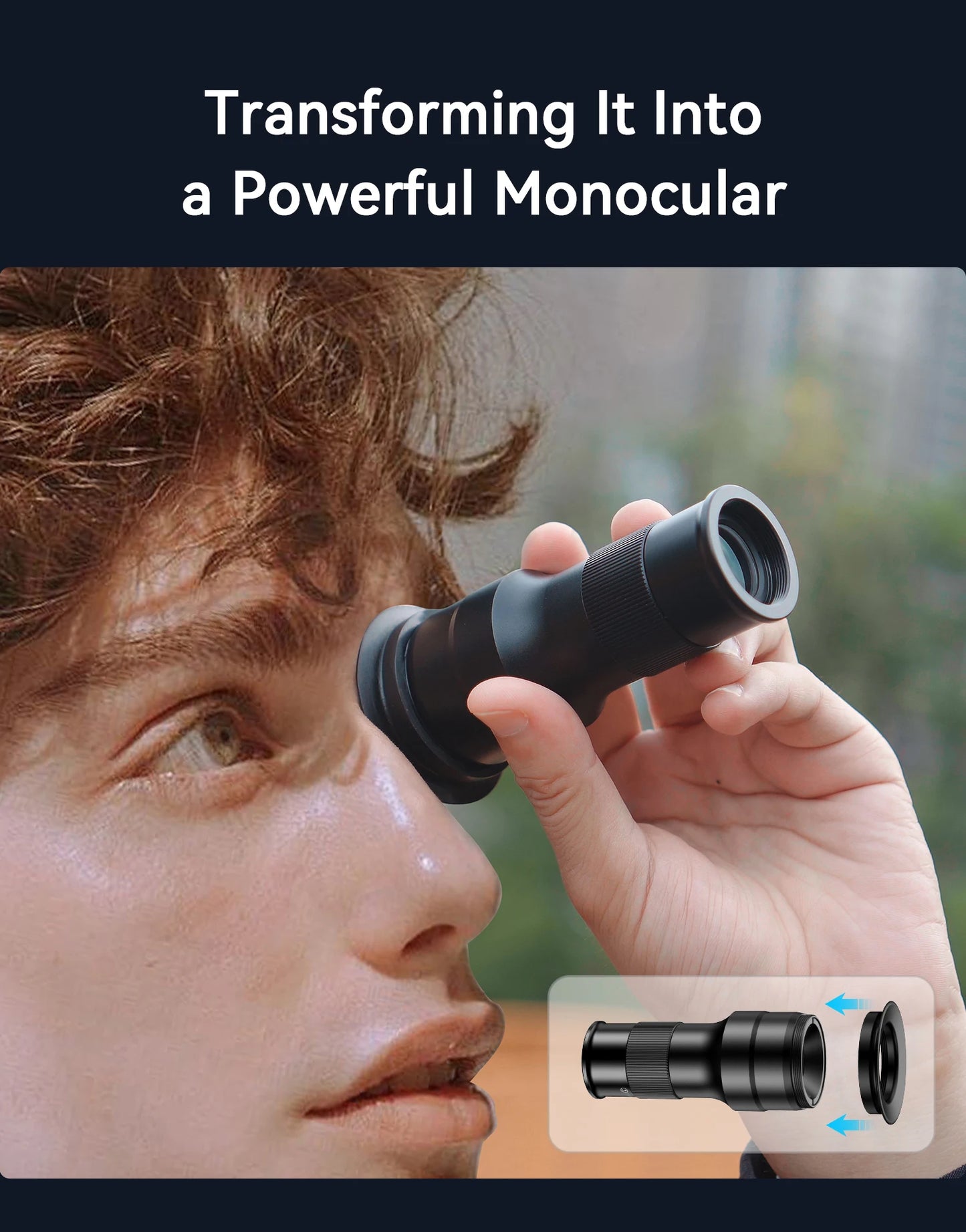 APEXEL Telephoto Macro lens 2-in-1 Observation and Shooting for Mobile Phone Lens Accessory, 6X Telescope Lens for Smartphones